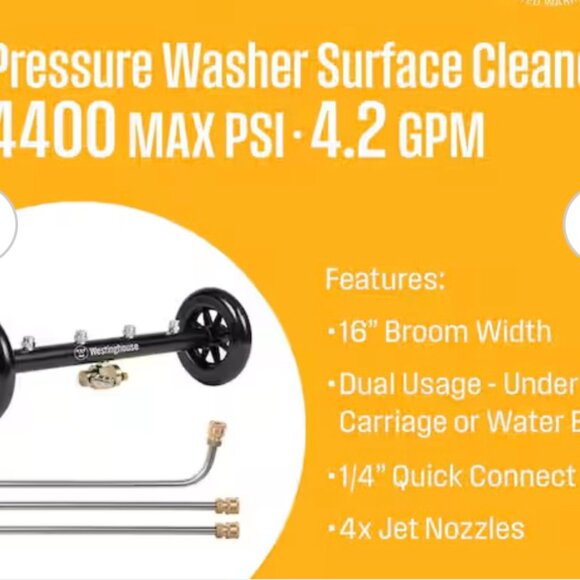 BRAND NEW 4400 PSI Undercarriage Cleaner and Water Broom for Pressure Washers - Picture 2 of 6